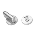 Chrome door handle and lock set on a white background