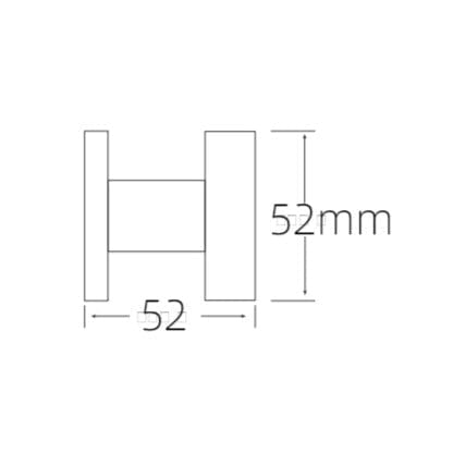 Square door Knob Handle - Stainless Steel
