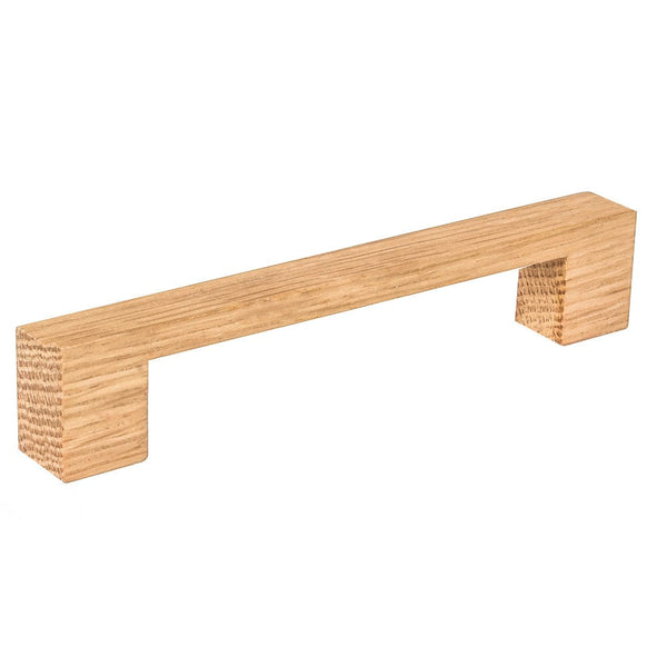 20mm Square D wide pillar - 128mm sanded oak cabinet handle