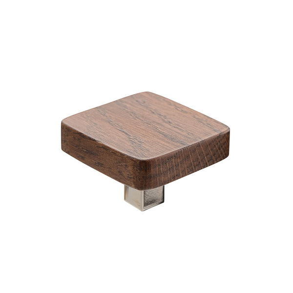 IVO KNOB 50MM X 50MM OAK IMBUIA STAIN