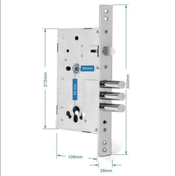 Rusity Locks Smart access control lock system on a aluminum door (Russian lock opti ...
