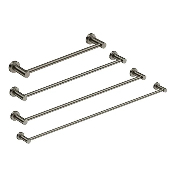 Single towel rail - brushed graphite