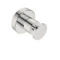 Chrome robe hook on a white background