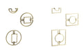 Semi Circle Cabinet Handle - Polished Gold