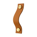Tan leather cabinet hande