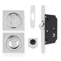 AW111 SQUARE Sliding Door Set - Solid Brass