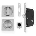 AW111 SQUARE Sliding Door Set - Solid Brass