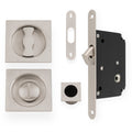AW111 SQUARE Sliding Door Set - Solid Brass