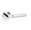 Hurricane Plain door lever on rose - solid brass