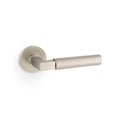 Hurricane Plain door lever on rose - solid brass