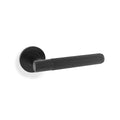 Spitfire REEDED door lever on rose - solid brass
