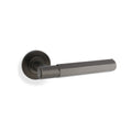 Spitfire HEX door lever on rose - solid brass