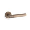 Spitfire HEX door lever on rose - solid brass