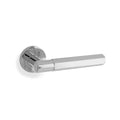 Spitfire HEX door lever on rose - solid brass