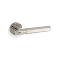 Spitfire HEX door lever on rose - solid brass