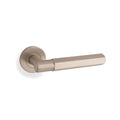 Spitfire HEX door lever on rose - solid brass