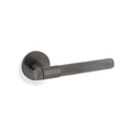 Kingston KNURL door lever on rose - solid brass