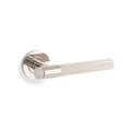 Kingston KNURL door lever on rose - solid brass