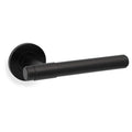 Kingston Plain door lever on rose - solid brass