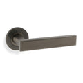 Jesper door lever on rose - solid brass