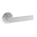Jesper door lever on rose - solid brass