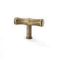 Crispin BAMBOO Cabinet T-Bar - solid brass