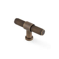 Kingston KNURLED Cabinet T-Bar - solid brass