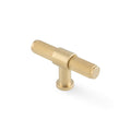 Kingston KNURLED Cabinet T-Bar - solid brass