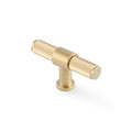 Kingston REEDED Cabinet T-Bar - solid brass