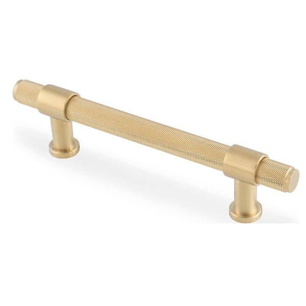 Kingston KNURLED Cabinet Pull Handle - solid brass