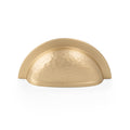 Bardom HAMMERED cabinet cup pull - solid brass