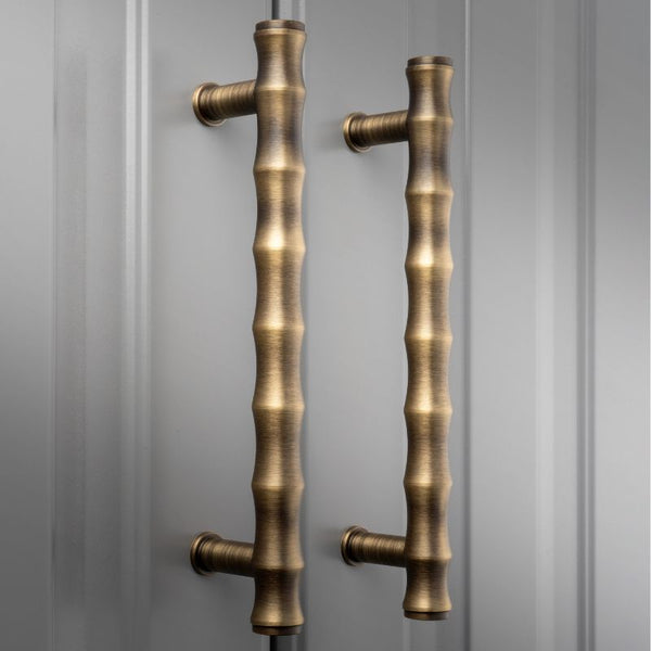 Crispin BAMBOO Cabinet Pull Handle - solid brass