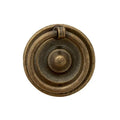 Large ring on round backplate shest drawer pull handle