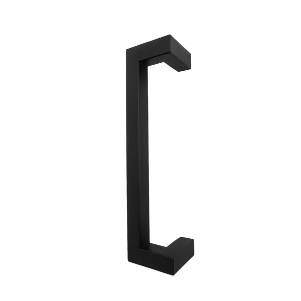 Cranked square pull handle - black