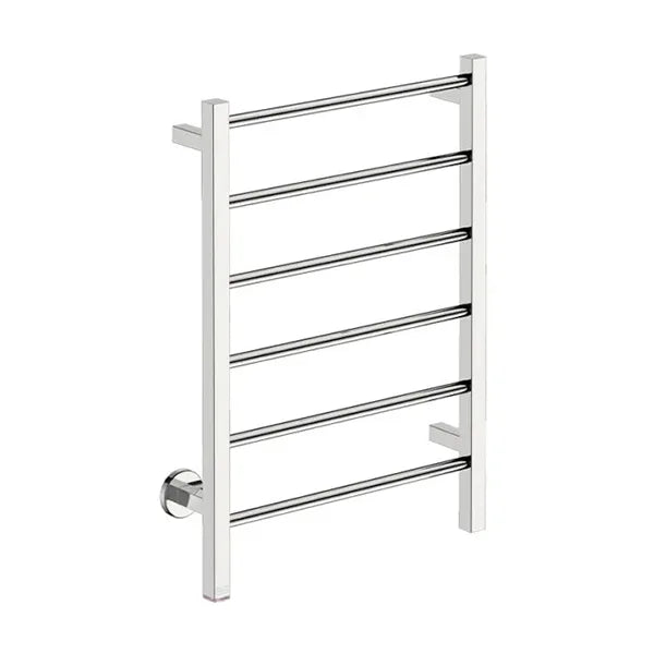 6 Bar 530mm Straight Heated Towel Rail with Pt-Select Switch