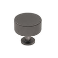 KNURLED radio cabinet knob D35mm - solid brass