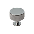 KNURLED radio cabinet knob D35mm - solid brass