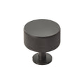 KNURLED radio cabinet knob D35mm - solid brass