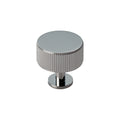 LINED radio cabinet knob D35mm - solid brass