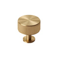 LINED radio cabinet knob D35mm - solid brass