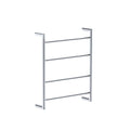 Chrome towel rack on a white background