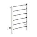 Chrome towel rack on a white background