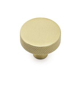 RADIO KNOB BRUSHED BRASS 32mm DIA