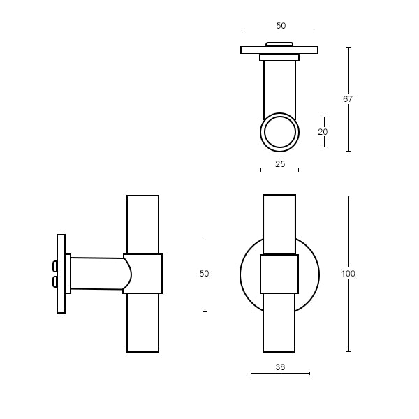 Piet boon T knob cabinet handle  -  white