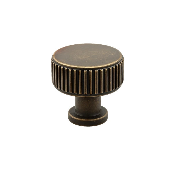 Stripes cabinet knob - Dark antique brass