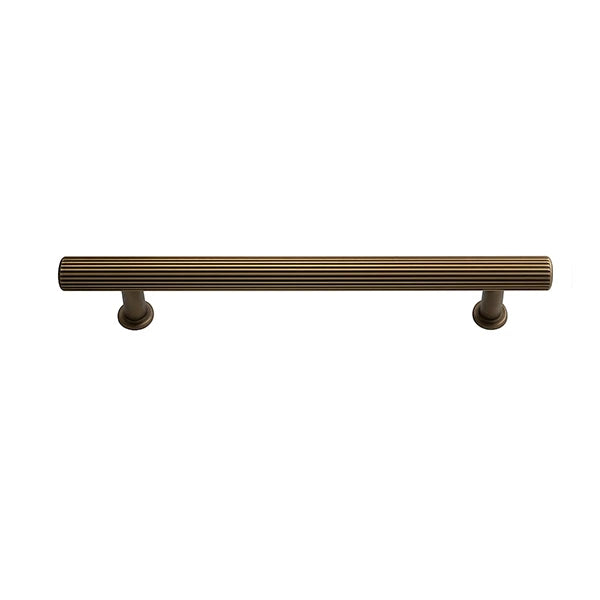 Linear bar cabinet handle - antique brass