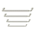 Knurled D handle - brushed chrome