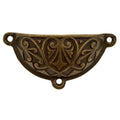 Large fancy cup handle antique brass 95mm