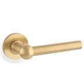 Gold door handle on a white background