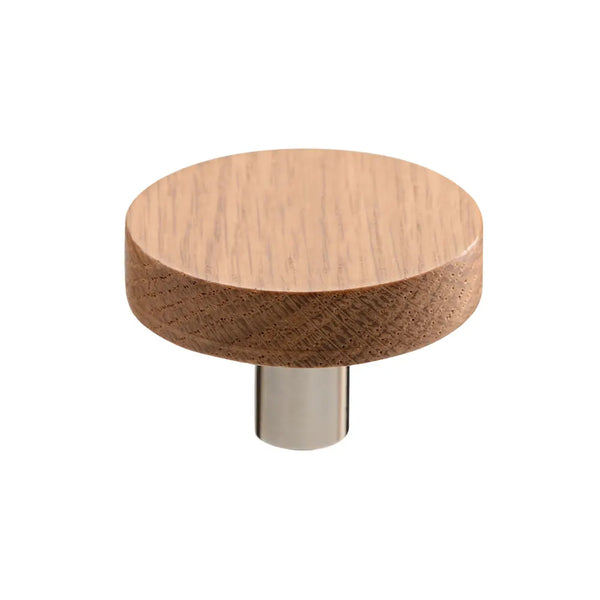 Round wood knob - 50mm oak natural